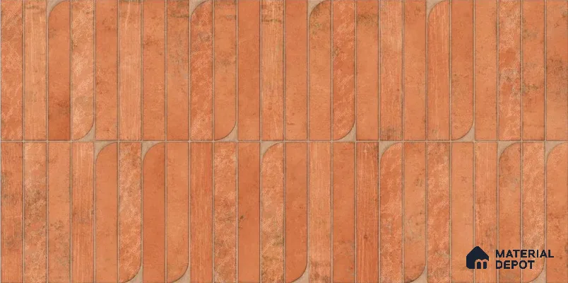 Punch Textures Wall Tile TL 12185 J Vistara Terracotta Decor 4 ft x 2 ft Punch Finish  Vitrified Tile - 9 mm