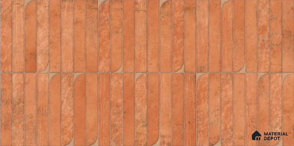 Punch Textures Wall Tile TL 12185 J Vistara Terracotta Decor 4 ft x 2 ft Punch Finish Vitrified Tile - 9 mm