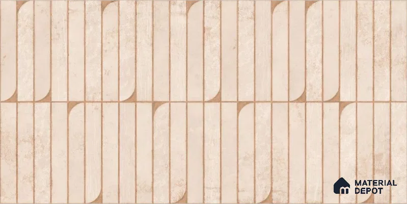 Punch Textures Wall Tile TL 12185 F Vistara Beige Decor 4 ft x 2 ft Punch Finish  Vitrified Tile - 9 mm