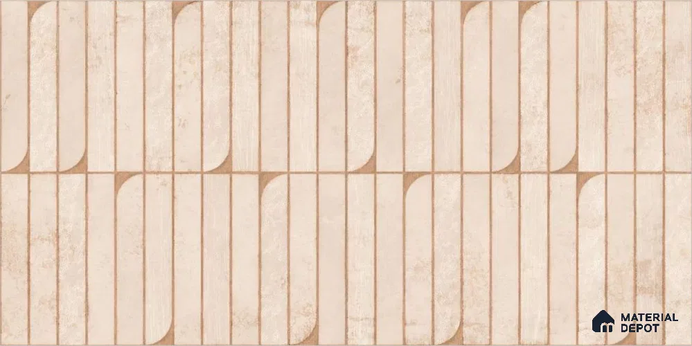 Punch Textures Wall Tile TL 12185 F Vistara Beige Decor 4 ft x 2 ft Punch Finish  Vitrified Tile - 9 mm