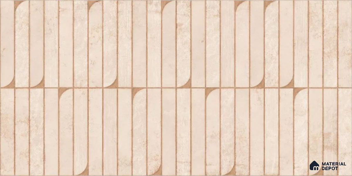 Punch Textures Wall Tile TL 12185 F Vistara Beige Decor 4 ft x 2 ft Punch Finish Vitrified Tile - 9 mm