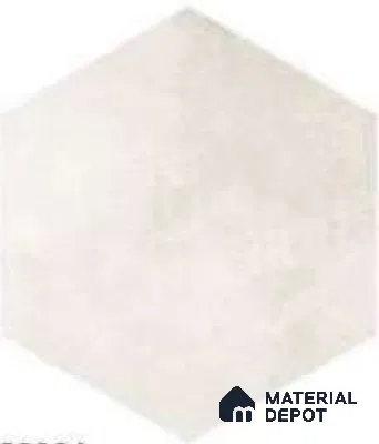 Hexagonal Tiles Floor Tile TL 12147 B 90004 Cotto Bianco 10 inc x 8.5 inc Matte Finish  Vitrified Tile - 9 mm