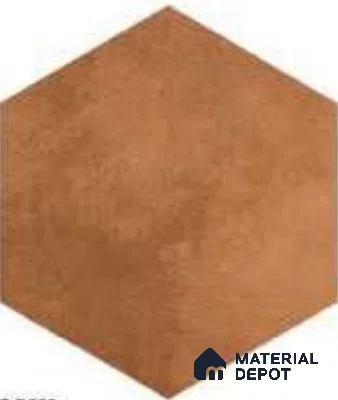 Hexagonal Tiles Floor Tile TL 12147 C 90111 Cotto Brown 10 inc x 8.5 inc Matte Finish  Vitrified Tile - 9 mm (Sample)