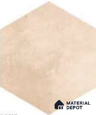 Hexagonal Tiles Floor Tile TL 12147 F 90115 Cotto Ivory 10 inc x 8.5 inc Matte Finish  Vitrified Tile - 9 mm