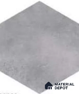 Hexagonal Tiles Floor Tile TL 12147 E 90002 Cotto Charcoal 10 inc x 8.5 inc Matte Finish  Vitrified Tile - 9 mm