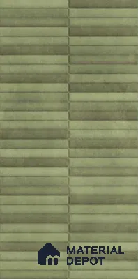 Faux Subway Wall Tile TL 10786 D Kitkat Emerald Decor 2 ft x 1 ft Glossy Finish Ceramic Tile - 9 mm | Please Expect a Slight Variation of Pattern