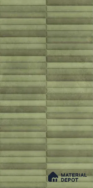 Faux Subway Wall Tile TL 10786 D Kitkat Emerald Decor 2 ft x 1 ft Glossy Finish Ceramic Tile - 9 mm | Please Expect a Slight Variation of Pattern