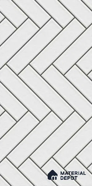 Faux Subway Wall Tile TL 10790 B Missano Line 2 ft x 1 ft Glossy Finish Ceramic Tile - 9 mm | Please Expect a Slight Variation of Pattern