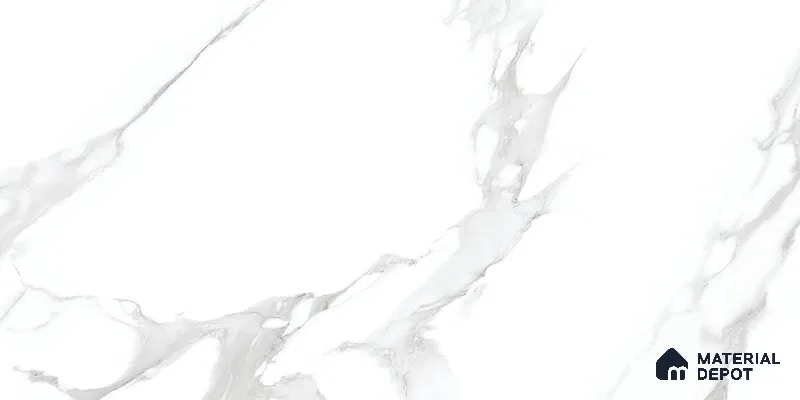Marbles & Stones Floor & Wall Tile TL 12023 Smoke Statuario 4 ft x 2 ft Glossy Finish Vitrified Tile - 9 mm | 3 Random Design