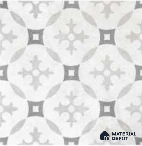 Moroccan Floor Tile TL 12142 B 20073 Cloud Austin 1 ft x 1 ft Matte Finish Vitrified Tile - 9 mm | Suitable For Bathroom, Balcony, Kitchen
