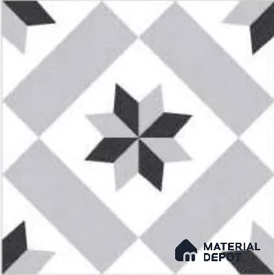 Moroccans Floor Tile TL 12148 C 20163 Monochrome Apex 1 ft x 1 ft Matte Finish  Vitrified Tile - 9 mm 