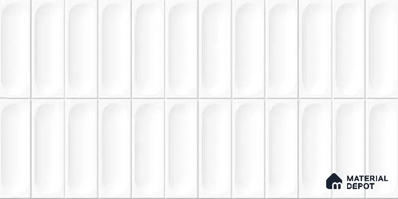 Faux Subway Wall Tile TL 10809 B Hanoi White 2 ft x 1 ft Matte Finish Ceramic Tile - 9 mm | Please Expect a Slight Variation of Pattern