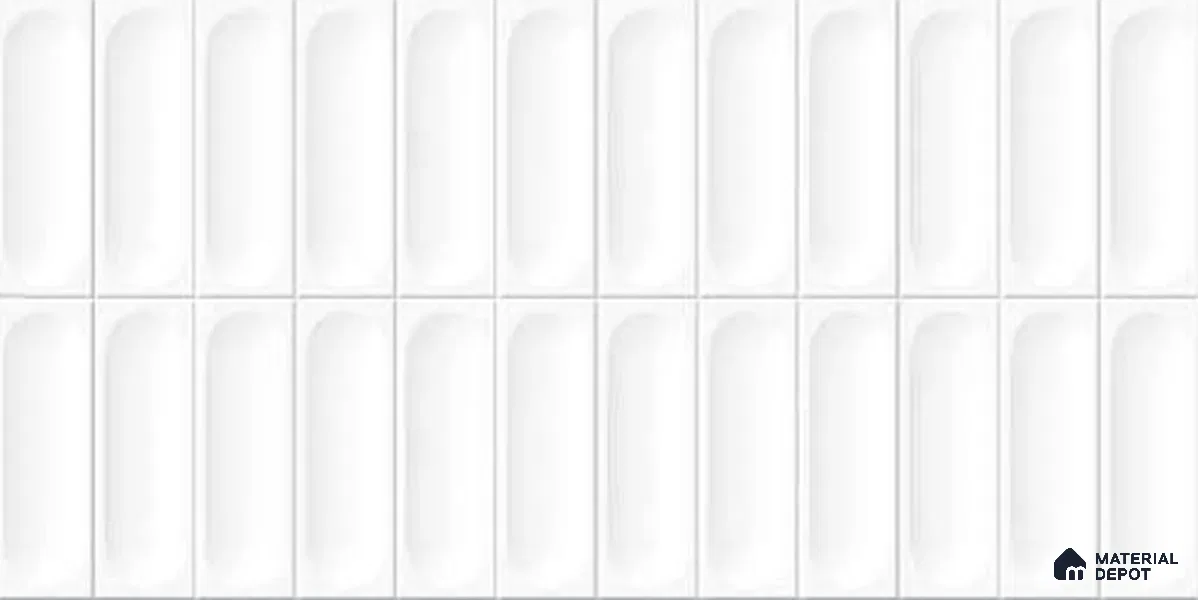 Faux Subway Wall Tile TL 10809 B Hanoi White 2 ft x 1 ft Matte Finish Ceramic Tile - 9 mm | Please Expect a Slight Variation of Pattern