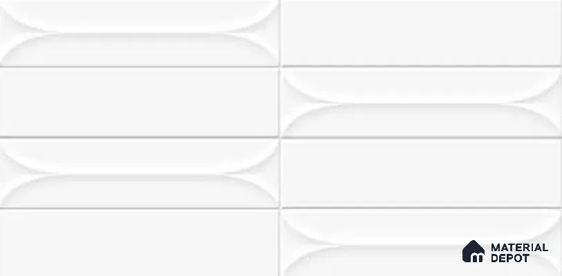 Faux Subway Wall Tile TL 10808 B Era White 2 ft x 1 ft Matte Finish Ceramic Tile - 9 mm | Please Expect a Slight Variation of Pattern