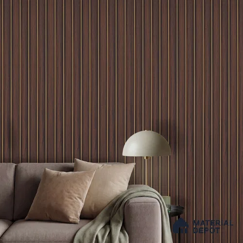 Multi Colour Wooden Louver PN 00673 9.5 ft x 4.8 inch Charcoal Panel - 11 mm | Suitable for Feature Wall, TV Unit & Living Room | Width is Subjected to 5% Variation