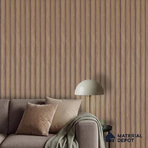 Grey Patterned Louver PN 02341 9.5 ft x 5.9 inch Charcoal Panel - 8 mm | Suitable for Feature Wall, TV Unit & Living Room | Width is Subjected to 5% Variation