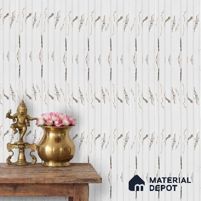 White Marble Look PN 02776 9 ft x 6.5 inch Charcoal Panel - 12 mm | Suitable for Feature Wall, TV Unit & Living Room | Width is Subjected to 5% Variation