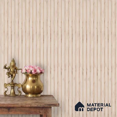 Cream Plain Colour Look PN 02784 9 ft x 4.9 inch Charcoal Panel - 12 mm | Suitable for Feature Wall, TV Unit & Living Room | Width is Subjected to 5% Variation