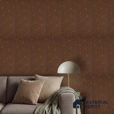 Wenge Geometric Look PN 03244 8 ft x 7 inch Charcoal Panel - 8 mm | Suitable for Feature Wall, TV Unit & Living Room | Width is Subjected to 5% Variation