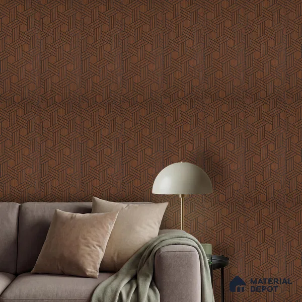 Wenge Geometric Look PN 03244 8 ft x 7 inch Charcoal Panel - 8 mm | Suitable for Feature Wall, TV Unit & Living Room | Width is Subjected to 5% Variation