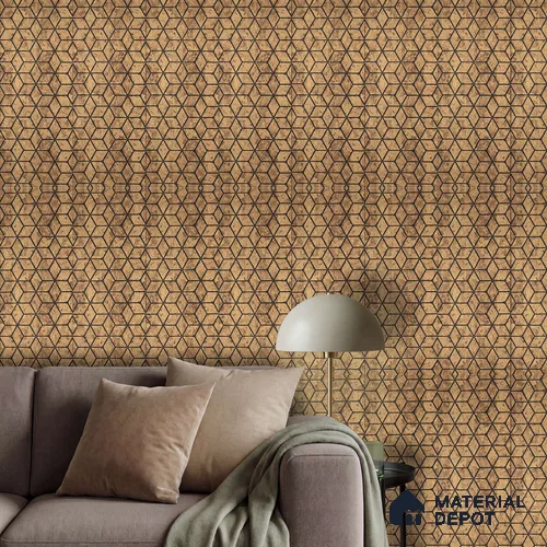 Gold Patterned Louver PN 03247 8 ft x 7 inch Charcoal Panel - 8 mm | Suitable for Feature Wall, TV Unit & Living Room | Width is Subjected to 5% Variation