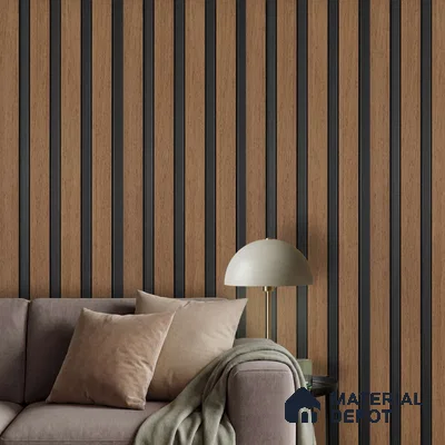 Wooden Look PN 03249 B 8 ft x 4.9 inch Charcoal Panel - 8 mm | Suitable for Feature Wall, TV Unit & Living Room | Width is Subjected to 5% Variation