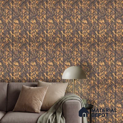 Gold Rustic Look PN 03250 8 ft x 7 inch Charcoal Panel - 8 mm | Suitable for Feature Wall, TV Unit & Living Room | Width is Subjected to 5% Variation