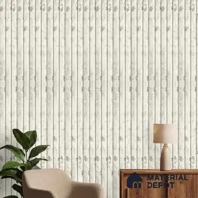 White Marble Look PN 03279 8 ft x 4.9 inch Charcoal Panel - 8 mm | Suitable for Feature Wall, TV Unit & Living Room | Width is Subjected to 5% Variation
