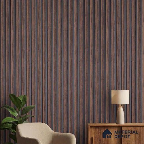 Wooden Look PN 03284 8 ft x 4.9 inch Charcoal Panel - 8 mm | Suitable for Feature Wall, TV Unit & Living Room | Width is Subjected to 5% Variation
