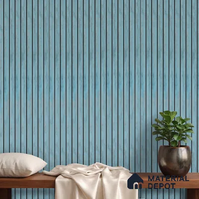 Blue Rustic Look PN 03299 8 ft x 4.9 inch Charcoal Panel - 8 mm | Suitable for Feature Wall, TV Unit & Living Room | Width is Subjected to 5% Variation
