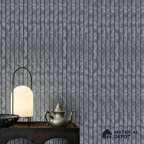 Grey Patterned Louver PN 03302 8 ft x 4.9 inch Charcoal Panel - 8 mm | Suitable for Feature Wall, TV Unit & Living Room | Width is Subjected to 5% Variation