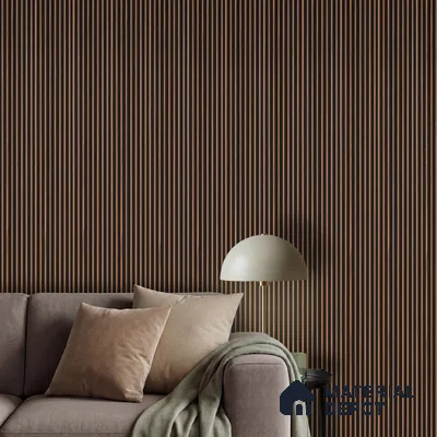 Wooden Look PN 03531 9.5 ft x 4.8 inch Charcoal Panel - 11 mm | Suitable for Feature Wall, TV Unit & Living Room | Width is Subjected to 5% Variation