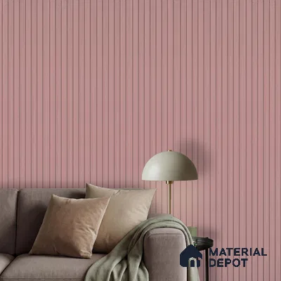 Pink Plain Colour Look PN 03563 9.5 ft x 4.8 inch Charcoal Panel - 11 mm | Suitable for Feature Wall, TV Unit & Living Room | Width is Subjected to 5% Variation