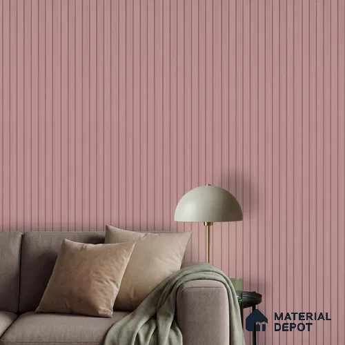 Pink Plain Colour Look PN 03563 9.5 ft x 4.8 inch Charcoal Panel - 11 mm | Suitable for Feature Wall, TV Unit & Living Room | Width is Subjected to 5% Variation