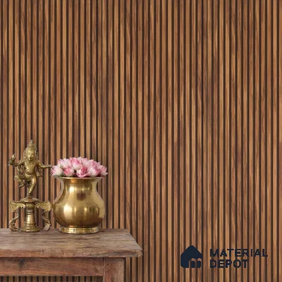 Wooden Look PN 03856 9.5 ft x 6 inch Charcoal Panel - 10 mm | Suitable for Feature Wall, TV Unit & Living Room | Width is Subjected to 5% Variation