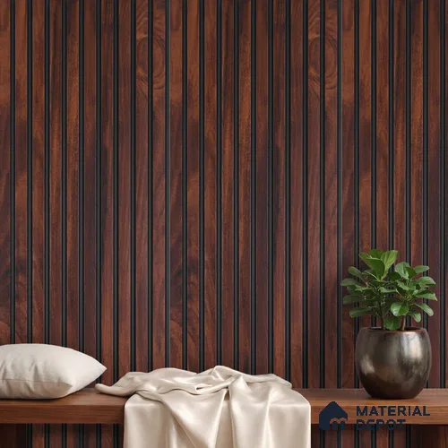 Wooden Look PN 03871 9.5 ft x 6 inch Charcoal Panel - 10 mm | Suitable for Feature Wall, TV Unit & Living Room | Width is Subjected to 5% Variation