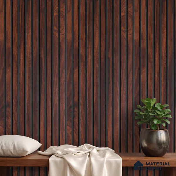 Wooden Look PN 03871 9.5 ft x 6 inch Charcoal Panel - 10 mm | Suitable for Feature Wall, TV Unit & Living Room | Width is Subjected to 5% Variation