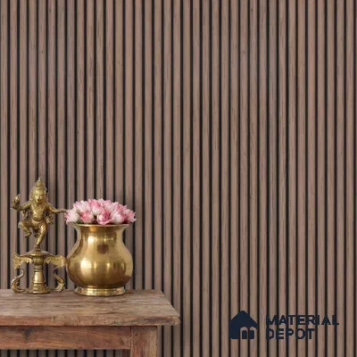 Wooden Look PN 03887 9.5 ft x 6 inch Charcoal Panel - 10 mm | Suitable for Feature Wall, TV Unit & Living Room | Width is Subjected to 5% Variation