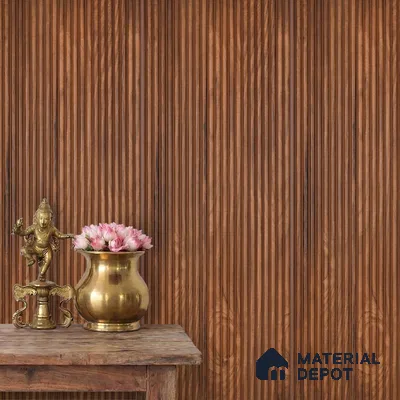 Wooden Look PN 03889 9.5 ft x 6 inch Charcoal Panel - 10 mm | Suitable for Feature Wall, TV Unit & Living Room | Width is Subjected to 5% Variation