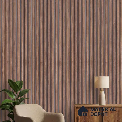 Wooden Look PN 03893 9.5 ft x 6 inch Charcoal Panel - 10 mm | Suitable for Feature Wall, TV Unit & Living Room | Width is Subjected to 5% Variation