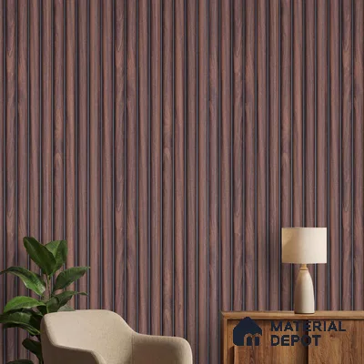 Wooden Look PN 03894 9.5 ft x 6 inch Charcoal Panel - 10 mm | Suitable for Feature Wall, TV Unit & Living Room | Width is Subjected to 5% Variation
