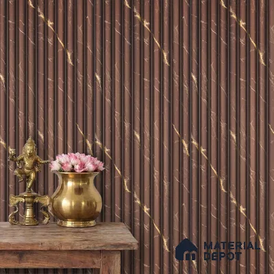 Brown Marble Look PN 03901 9.5 ft x 6 inch Charcoal Panel - 10 mm | Suitable for Feature Wall, TV Unit & Living Room | Width is Subjected to 5% Variation