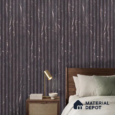 Brown Marble Look PN 03902 9.5 ft x 6 inch Charcoal Panel - 10 mm | Suitable for Feature Wall, TV Unit & Living Room | Width is Subjected to 5% Variation