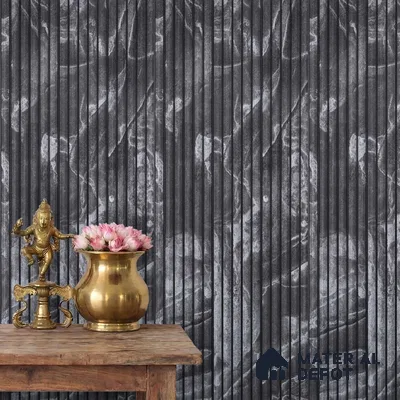 Grey Metallic Look PN 03908 9.5 ft x 6 inch Charcoal Panel - 10 mm | Suitable for Feature Wall, TV Unit & Living Room | Width is Subjected to 5% Variation
