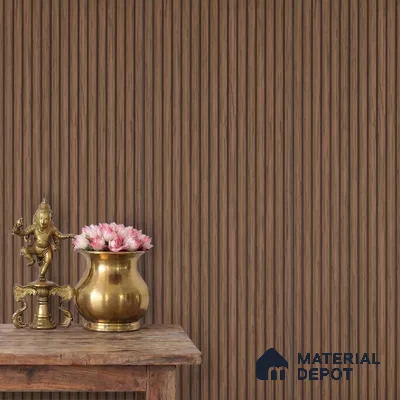 Wooden Look PN 03910 9.5 ft x 6 inch Charcoal Panel - 10 mm | Suitable for Feature Wall, TV Unit & Living Room | Width is Subjected to 5% Variation