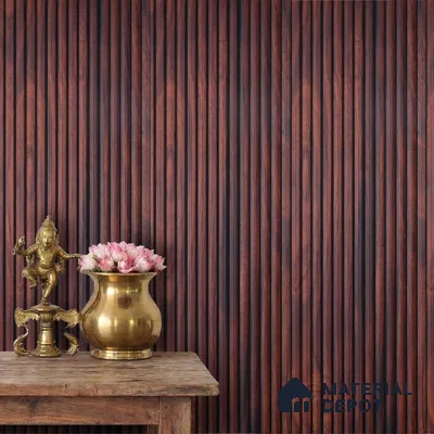 Wooden Look PN 03911 9.5 ft x 6 inch Charcoal Panel - 10 mm | Suitable for Feature Wall, TV Unit & Living Room | Width is Subjected to 5% Variation