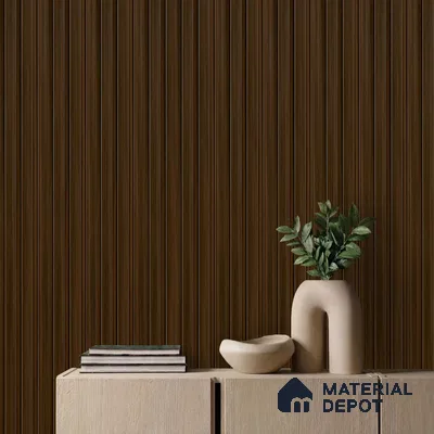Wooden Look PN 04081 9.5 ft x 4.9 inch Charcoal Panel - 12 mm | Suitable for Feature Wall, TV Unit & Living Room | Width is Subjected to 5% Variation