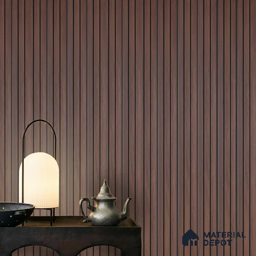 Wooden Look PN 04495 8 ft x 2 ft Charcoal Panel - 4 mm | Suitable for Feature Wall, TV Unit & Living Room | Width is Subjected to 5% Variation