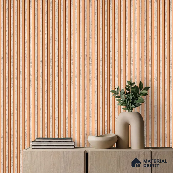 Cream Marble Look PN 04576 8 ft x 4.9 inch Charcoal Panel - 12 mm | Suitable for Feature Wall, TV Unit & Living Room | Width is Subjected to 5% Variation