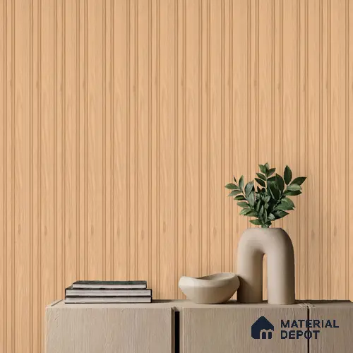 Brown Wooden Louver PN 04609 9.5 ft x 4.9 inch Charcoal Panel - 12 mm | Suitable for Feature Wall, TV Unit & Living Room | Width is Subjected to 5% Variation